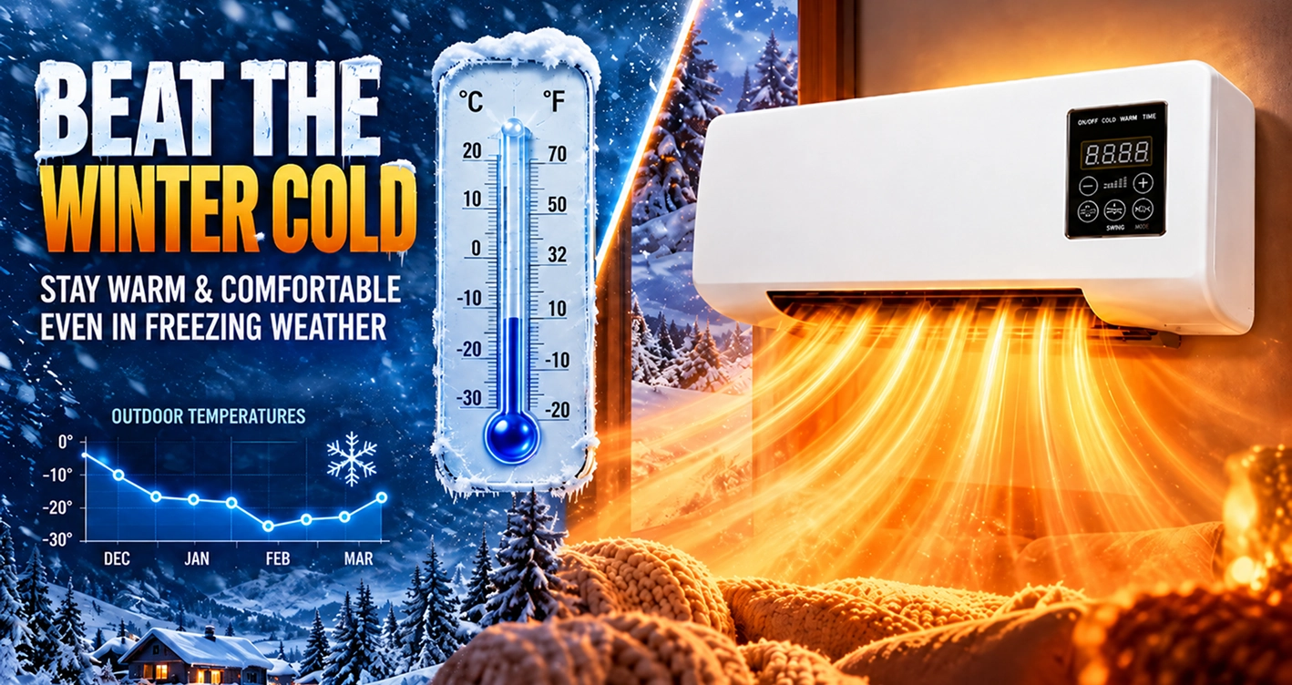 Cozy Cove Pro heater warming a living room in winter